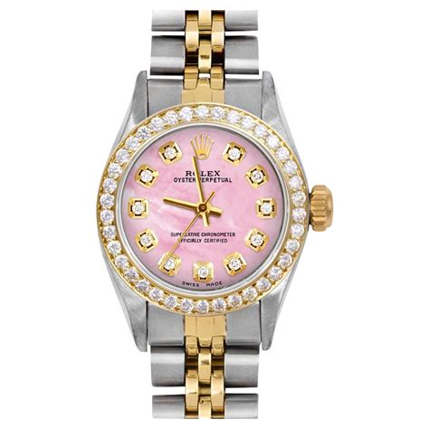 rolex pink face watch with diamonds|diamond encrusted rolex.